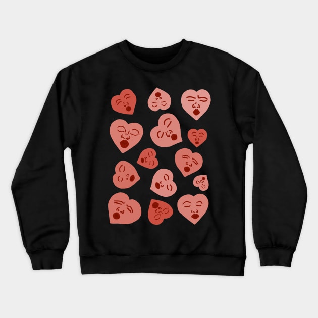 Kissing Hearts Crewneck Sweatshirt by ahadden